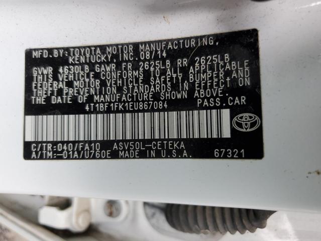 Photo 12 VIN: 4T1BF1FK1EU867084 - TOYOTA CAMRY L 