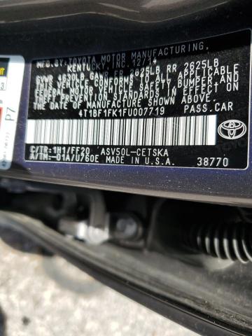 Photo 12 VIN: 4T1BF1FK1FU007719 - TOYOTA CAMRY LE 