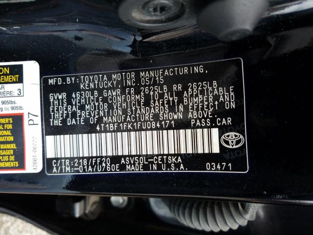 Photo 9 VIN: 4T1BF1FK1FU084171 - TOYOTA CAMRY 