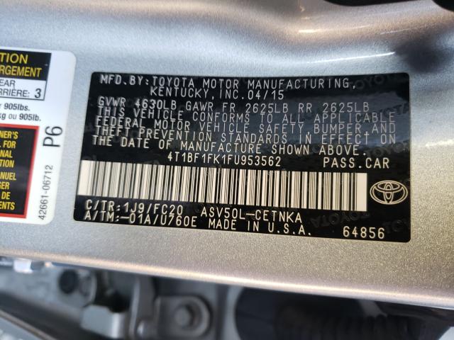 Photo 9 VIN: 4T1BF1FK1FU953562 - TOYOTA CAMRY LE 