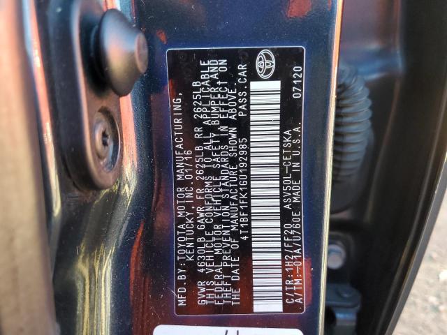 Photo 9 VIN: 4T1BF1FK1GU192985 - TOYOTA CAMRY LE 