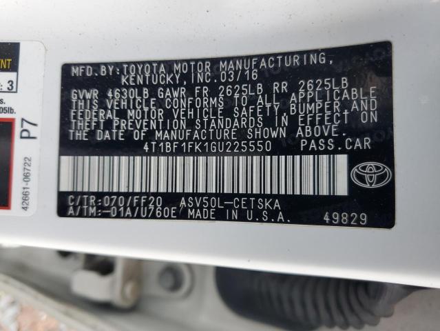 Photo 11 VIN: 4T1BF1FK1GU225550 - TOYOTA CAMRY 