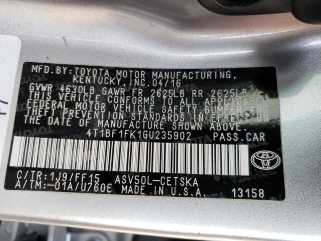 Photo 9 VIN: 4T1BF1FK1GU235902 - TOYOTA CAMRY LE 