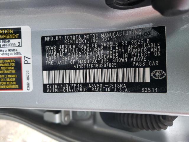 Photo 9 VIN: 4T1BF1FK1GU507025 - TOYOTA CAMRY LE 