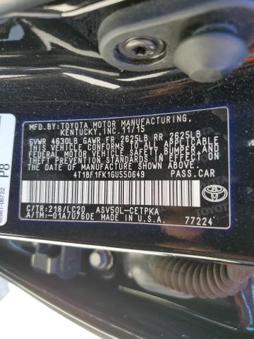 Photo 12 VIN: 4T1BF1FK1GU550649 - TOYOTA CAMRY LE 