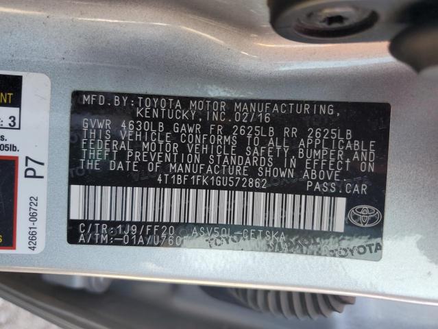 Photo 11 VIN: 4T1BF1FK1GU572862 - TOYOTA CAMRY LE 