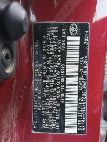 Photo 11 VIN: 4T1BF1FK1GU576149 - TOYOTA CAMRY LE 