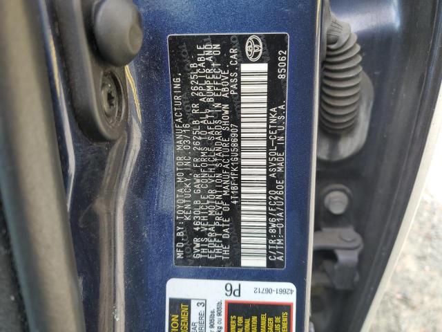 Photo 11 VIN: 4T1BF1FK1GU586907 - TOYOTA CAMRY LE 