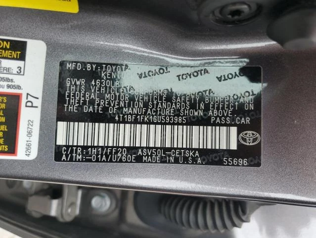 Photo 11 VIN: 4T1BF1FK1GU593985 - TOYOTA CAMRY LE 