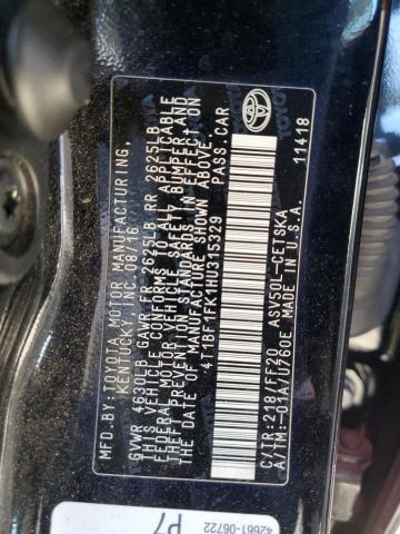 Photo 12 VIN: 4T1BF1FK1HU315329 - TOYOTA CAMRY LE 