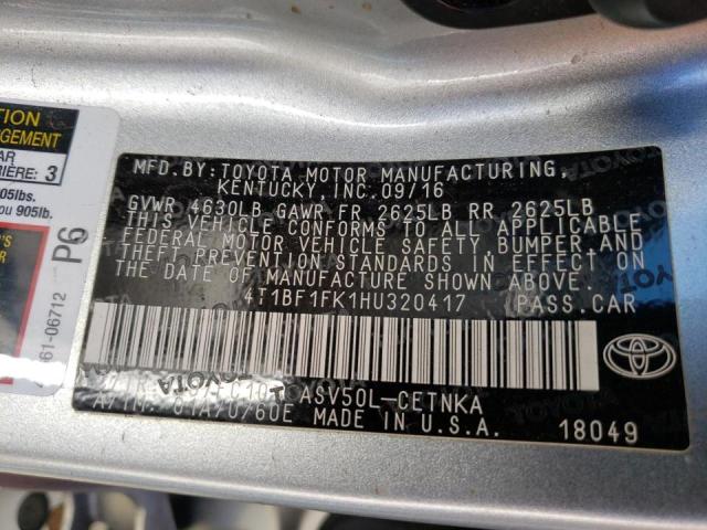 Photo 9 VIN: 4T1BF1FK1HU320417 - TOYOTA CAMRY LE 