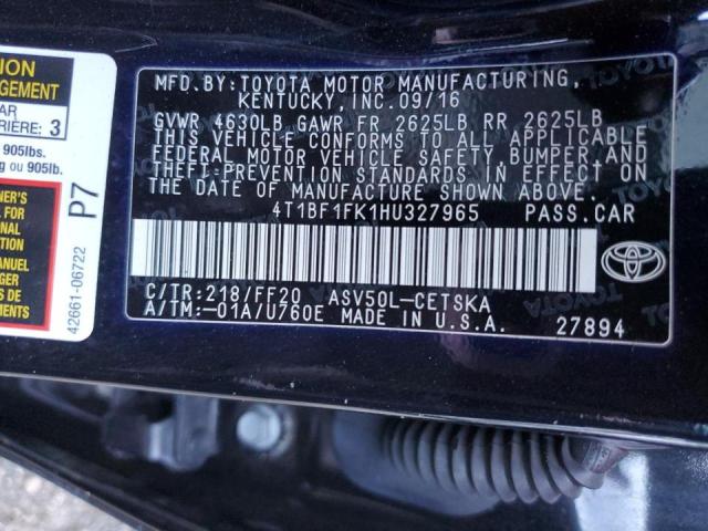 Photo 11 VIN: 4T1BF1FK1HU327965 - TOYOTA CAMRY LE 