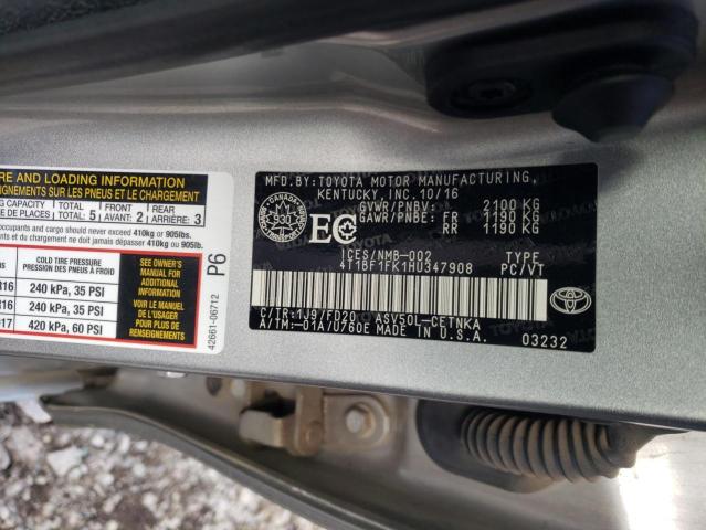 Photo 11 VIN: 4T1BF1FK1HU347908 - TOYOTA CAMRY 