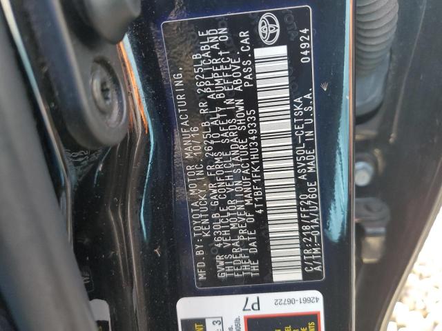 Photo 12 VIN: 4T1BF1FK1HU349335 - TOYOTA CAMRY LE 