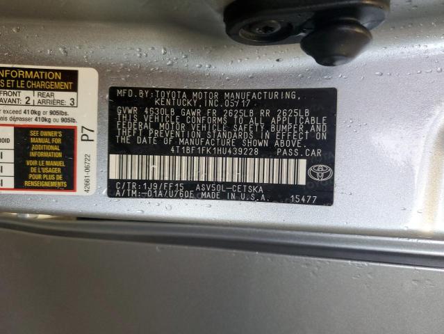 Photo 11 VIN: 4T1BF1FK1HU439228 - TOYOTA CAMRY 