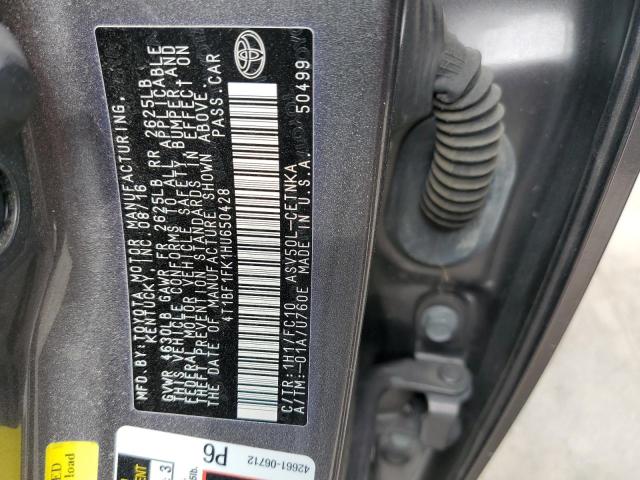 Photo 11 VIN: 4T1BF1FK1HU650428 - TOYOTA CAMRY LE 