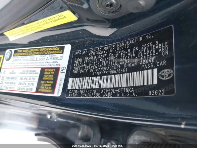 Photo 8 VIN: 4T1BF1FK1HU676561 - TOYOTA CAMRY 