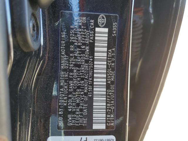 Photo 11 VIN: 4T1BF1FK1HU750741 - TOYOTA CAMRY 