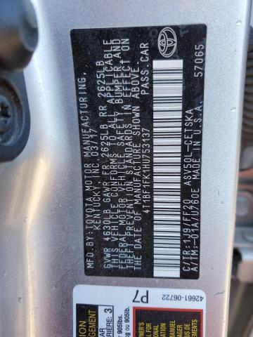 Photo 12 VIN: 4T1BF1FK1HU753137 - TOYOTA CAMRY LE 