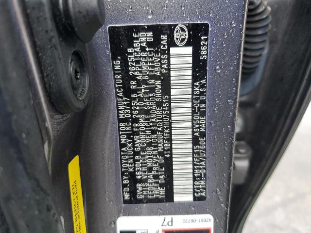 Photo 11 VIN: 4T1BF1FK1HU754515 - TOYOTA CAMRY LE 