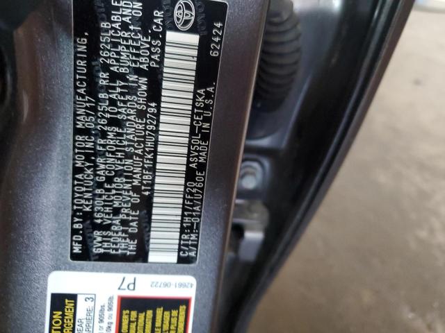 Photo 9 VIN: 4T1BF1FK1HU792794 - TOYOTA CAMRY LE 