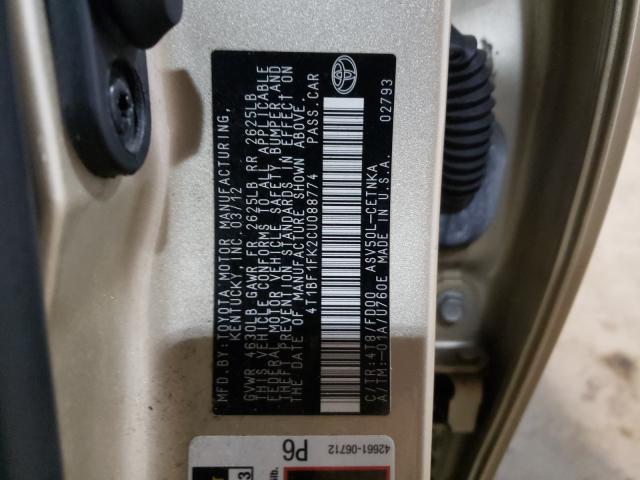 Photo 9 VIN: 4T1BF1FK2CU088774 - TOYOTA CAMRY BASE 