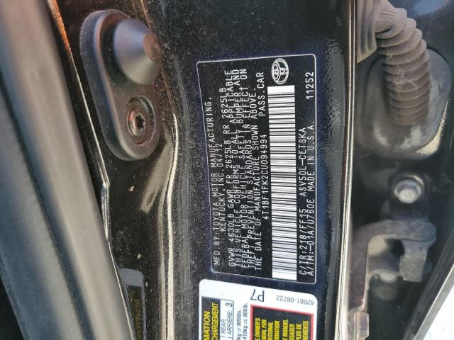 Photo 12 VIN: 4T1BF1FK2CU094994 - TOYOTA CAMRY BASE 