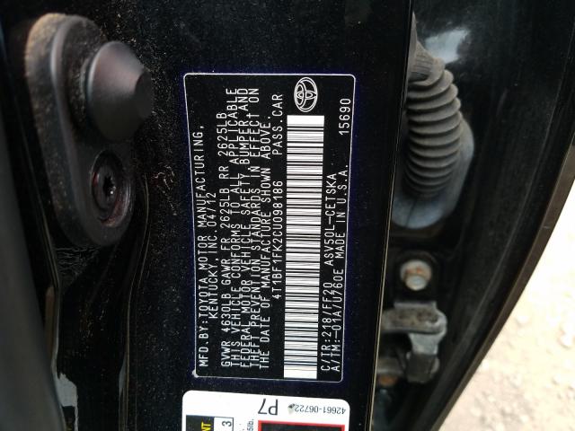 Photo 9 VIN: 4T1BF1FK2CU098186 - TOYOTA CAMRY BASE 