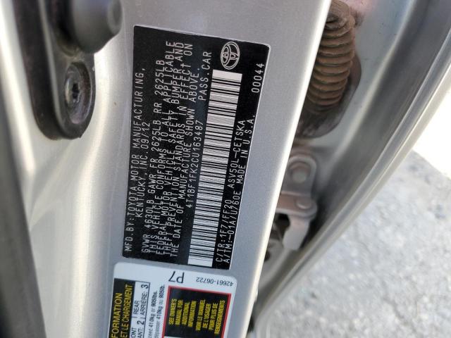 Photo 11 VIN: 4T1BF1FK2CU163487 - TOYOTA CAMRY BASE 