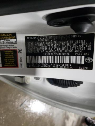 Photo 11 VIN: 4T1BF1FK2CU529125 - TOYOTA CAMRY BASE 