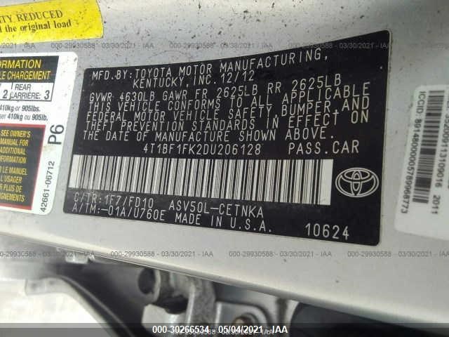 Photo 8 VIN: 4T1BF1FK2DU206128 - TOYOTA CAMRY 