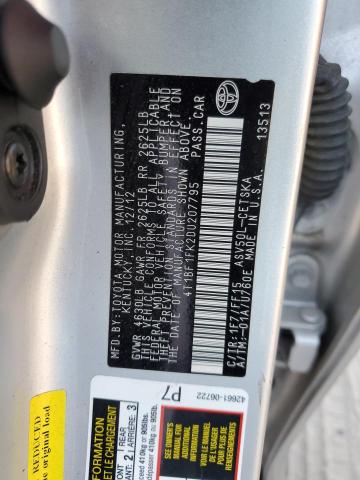 Photo 11 VIN: 4T1BF1FK2DU207795 - TOYOTA CAMRY L 