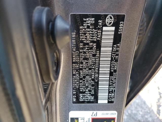 Photo 9 VIN: 4T1BF1FK2DU667944 - TOYOTA CAMRY L 