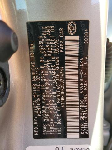 Photo 11 VIN: 4T1BF1FK2DU714714 - TOYOTA CAMRY 