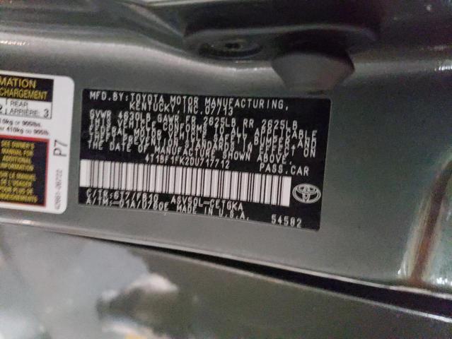 Photo 12 VIN: 4T1BF1FK2DU717712 - TOYOTA CAMRY L 