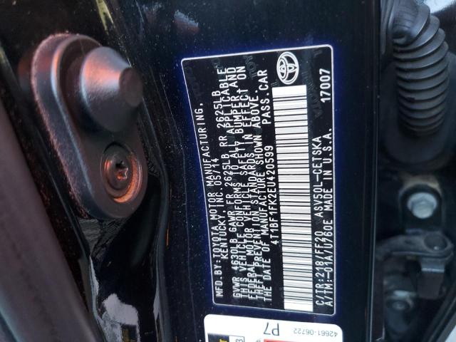 Photo 9 VIN: 4T1BF1FK2EU420599 - TOYOTA CAMRY L 