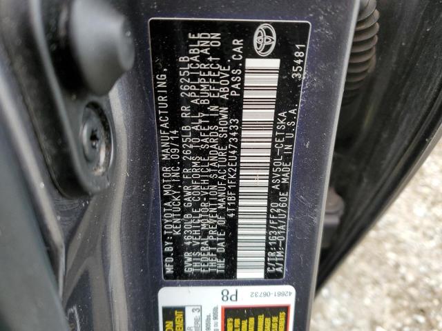 Photo 12 VIN: 4T1BF1FK2EU473433 - TOYOTA CAMRY L 