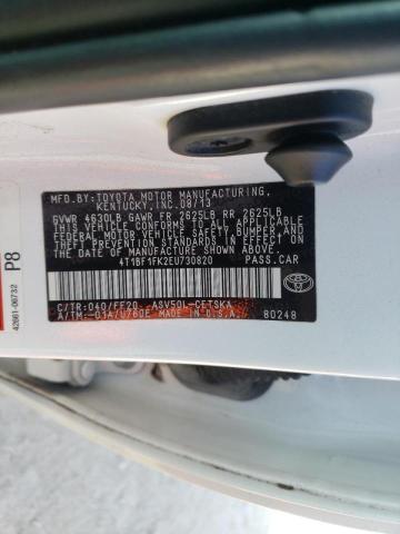 Photo 9 VIN: 4T1BF1FK2EU730820 - TOYOTA CAMRY L 