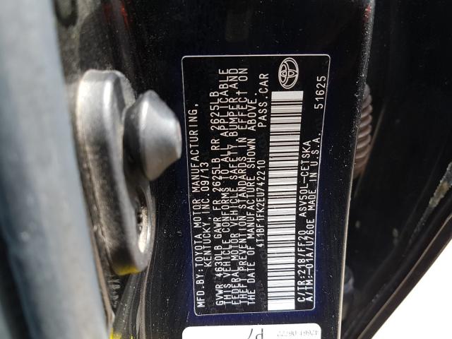 Photo 9 VIN: 4T1BF1FK2EU742210 - TOYOTA CAMRY L 