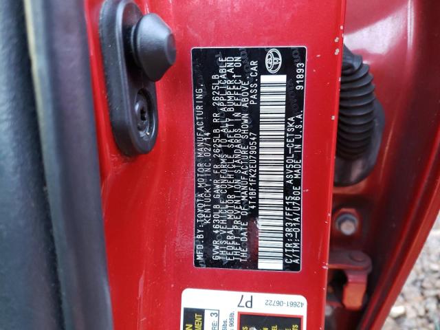 Photo 11 VIN: 4T1BF1FK2EU790547 - TOYOTA CAMRY L 