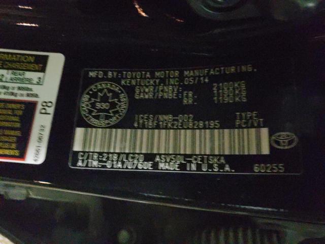 Photo 9 VIN: 4T1BF1FK2EU828195 - TOYOTA CAMRY L 