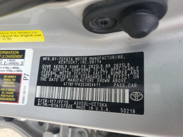 Photo 11 VIN: 4T1BF1FK2EU854411 - TOYOTA CAMRY L 