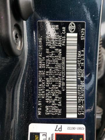 Photo 11 VIN: 4T1BF1FK2EU859608 - TOYOTA CAMRY L AU 