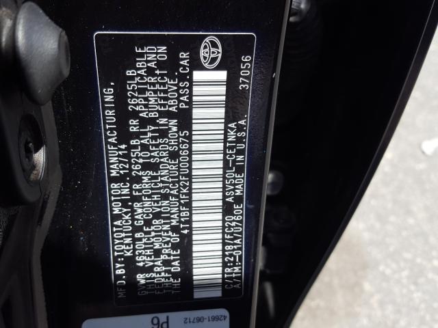 Photo 9 VIN: 4T1BF1FK2FU006675 - TOYOTA CAMRY LE 