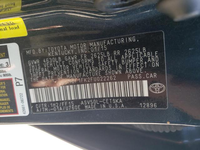 Photo 12 VIN: 4T1BF1FK2FU022262 - TOYOTA CAMRY LE 