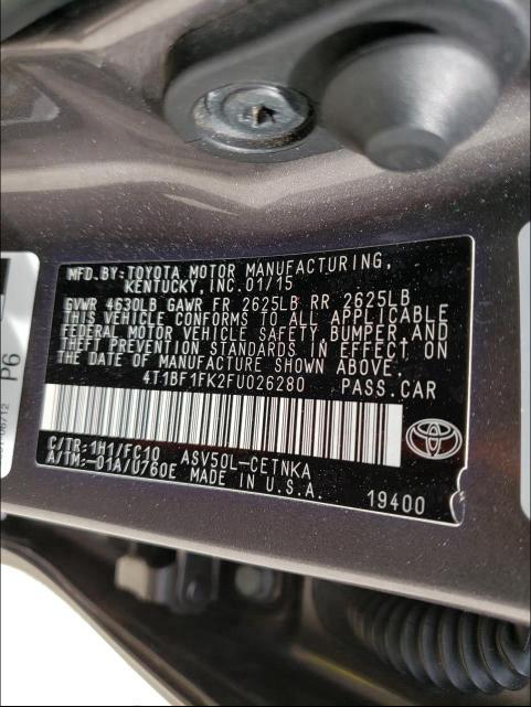 Photo 9 VIN: 4T1BF1FK2FU026280 - TOYOTA CAMRY LE 