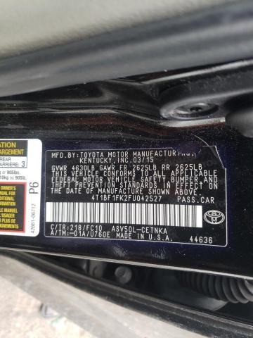 Photo 9 VIN: 4T1BF1FK2FU042527 - TOYOTA CAMRY LE 