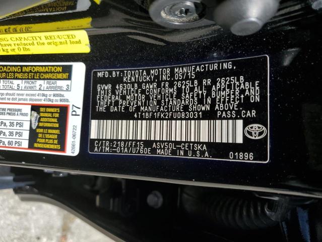 Photo 11 VIN: 4T1BF1FK2FU083031 - TOYOTA CAMRY 