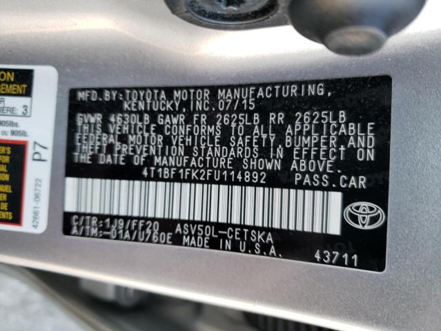 Photo 11 VIN: 4T1BF1FK2FU114892 - TOYOTA CAMRY 