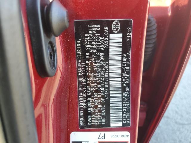 Photo 12 VIN: 4T1BF1FK2FU895879 - TOYOTA CAMRY LE 